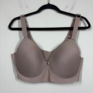 STRM Line Size 38DD T Shirt Underwire Bra Brown Nylon Blend Stretch